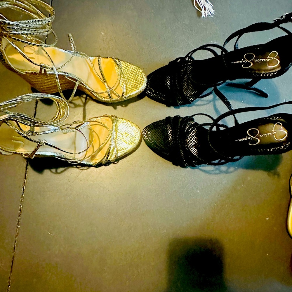 Dressy heels, JLO and Jessica Simpson.